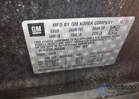 2018 Buick Encore Preferred Ii z USA, uszkodzony, nr VIN KL4CJFSB0JB563500